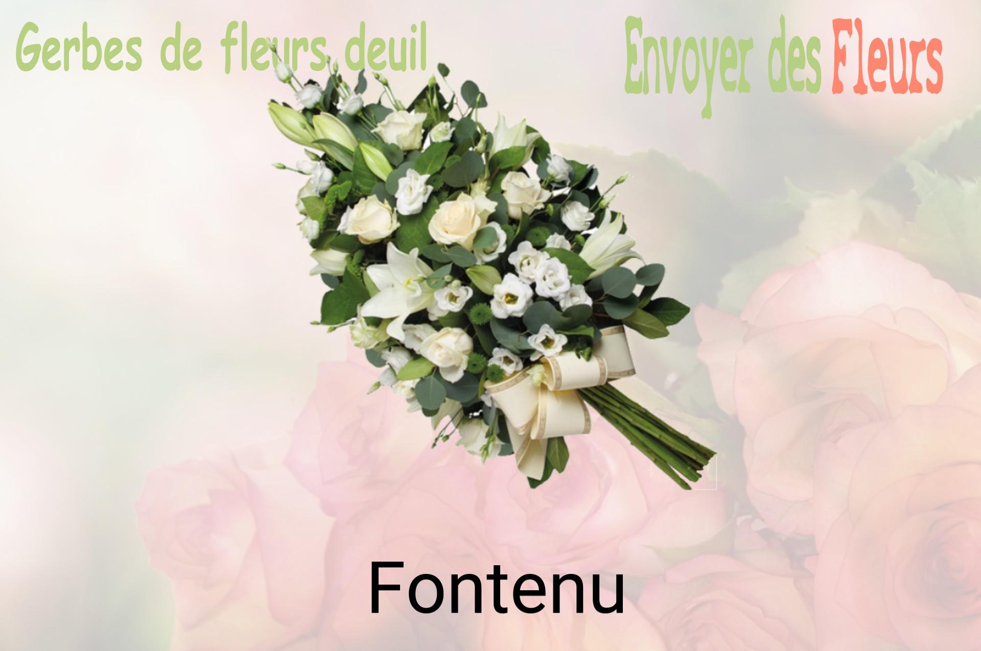 Gerbe de fleurs de deuil livrée à Fontenu